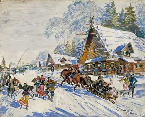 Mardi Gras Gallery: Russian village in winter