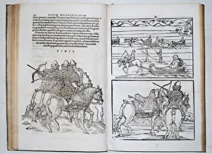 Early Rus Prints: Russian warriors. Siegmund von Herberstein travels through Russia (From: Rerum Moscoviticarum commentarii )