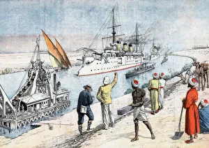 Military Vehicle Gallery: Russian warships passing through the Suez Canal, Russo-Japanese War, 1904-5