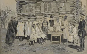 Matrimony Prints: Russian Wedding, 19th century. Creator: Kaufmann, D. (active End of the 19th cen.)