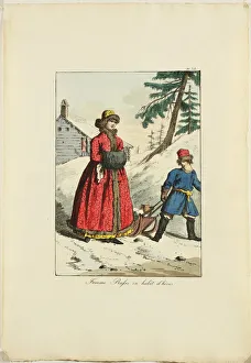 Russian Dress Prints: Russian Winter Clothing (From Moeurs et Costumes des Russes)