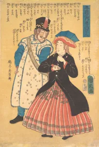 Fur Coat Gallery: Russians, 1861 (10th month). Creator: Kunihisa