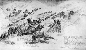 Images Dated 12th January 2008: Russians bringing up guns and ammunition for the assault at Erzrum, 1916, (c1920). Artist: Stuff