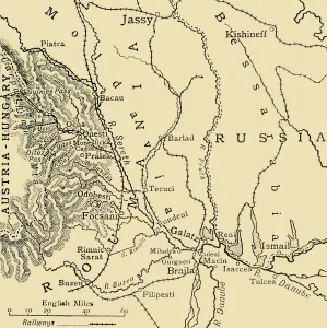 Railway Line Prints: The Russo-Roumanian Retreat to the Sereth Line, First World War, c1916, (c1920)