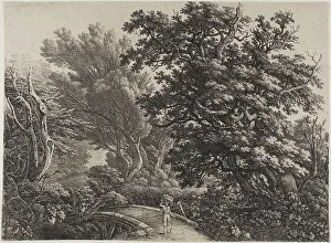 Rustic Bridge in a Tangled Wood, n.d. Creator: Carl Wilhelm Kolbe the elder