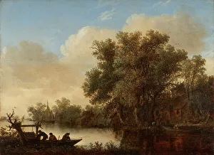 Josefsz Van Goyen Prints: Rustic dwellings near a canal, 1646. Creator: Jan van Goyen