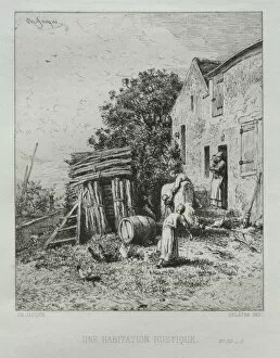 Charles émile Jacque French Gallery: Rustic House. Creator: Charles-Emile Jacque (French, 1813-1894)
