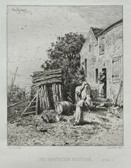 Rustic House. Creator: Charles-Emile Jacque (French, 1813-1894)