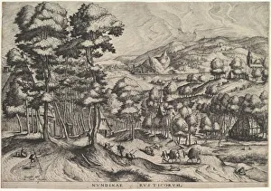 Cock Prints: Rustic Market (Nundinae Rusticorum) from The Large Landscapes, ca. 1555-56
