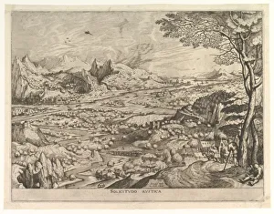 Doetechum Jan The Elder Prints: Rustic Solicitude (Solicitudo rustica) from The Large Landscapes, ca. 1555-56