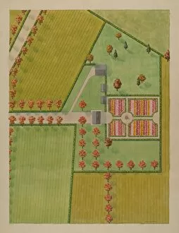 Residence Gallery: Rutgers Estate and Garden, c. 1936. Creator: Helen Miller