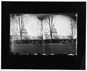 Capitol Building Collection: Rutherford Hayes 1877 inauguration, 1877. Creator: Unknown