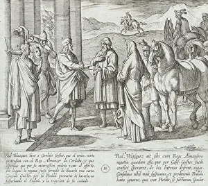 Ruy Velazquez Asks Gonzalo Gustos to Deliver a Letter to King Almanzor of Cordoba, 1612. Creator: Antonio Tempesta