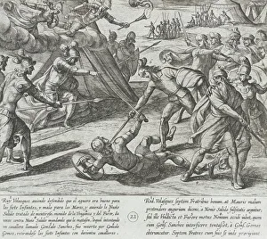 Ruy Velazquez Orders the Death of Nuño Salido, Gonzalez Gomez Comes to His Aid and Kills... 1612. Creator: Antonio Tempesta