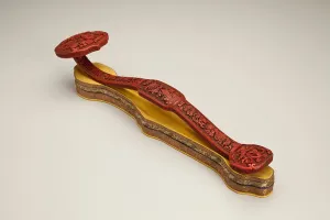 Carved Wood Prints: Ruyi scepter with fabric base, 1700s. Creator: Unknown