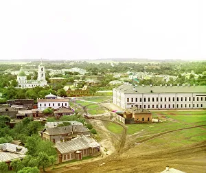 Colour Separation Negative Prints: Ryazan: General view from the north, 1912. Creator: Sergey Mikhaylovich Prokudin-Gorsky