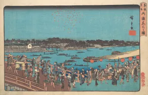 Ryogoku Hanabi no Zu, ca. 1841. ca. 1841. Creator: Ando Hiroshige
