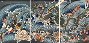 Utagawa 1797 1861 Prints: Ryugu Tamatori Hime no su (Recovering the Stolen Jewel from the Palace of the Dragon King)