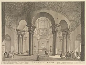 Vedute Di Roma Prints: S. Constanza (erroneously callled Temple of Bacchus) (Veduta interna del Sepolcro di S