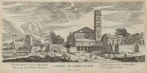 Santa Croce In Gerusalemme Prints: S. Croce in Gierusalem, 1640-1660. Creator: Israel Silvestre