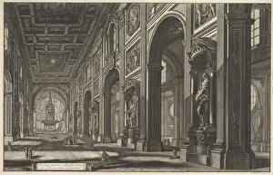 Vedute Di Roma Prints: S. Giovanni in Laterano. Interior, ca. 1768. Creator: Giovanni Battista Piranesi