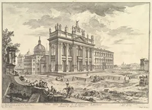 Basilica Collection: S. Giovanni in Laterano, main facade, with Palace and Scala Santa on the right
