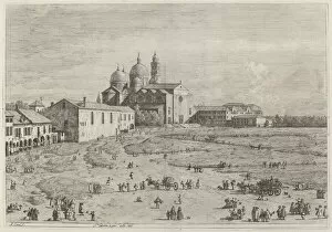 Benedictine Gallery: S. Giustina in pra della Vale, c. 1735 / 1746. Creator: Canaletto