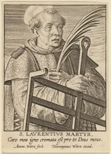 Laurence Saint Prints: S. Laurentius Martyr. Creator: Antonius Wierix
