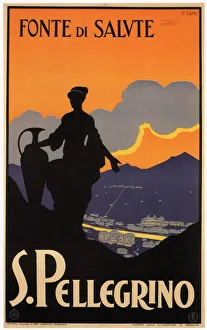Drinking Water Prints: S. Pellegrino, 1928. Artist: Tami, Fortunato (1875-1942)