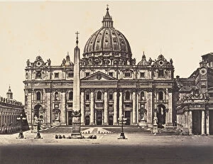 Albumen Print From Glass Negative Collection: S. Pietro in Vaticano, 1848-52. Creator: Eugene Constant