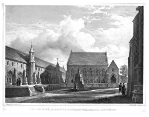 Canterbury Prints: S. W. View in the Quadrangle of St. Augustines College, Canterbury, c1847. Creator