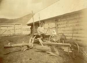 Slavic Prints: Saban. Wooden and Metal Ploughs, 1909. Creator: Nikolai Georgievich Katanaev
