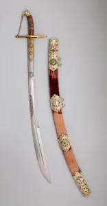 Scabbard Prints: Saber with Scabbard and Carrying Belt, Polish, early 17th century. Creator: Unknown