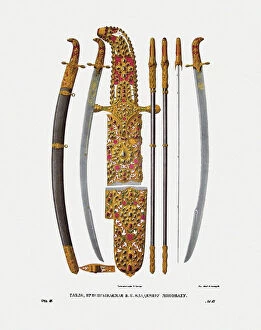 Vladimir Ii Gallery: The sabre of Grand Prince Vladimir II Monomakh of Kiev, 1840s