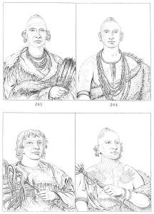 Short Hair Prints: Sac and Fox Indians, 1841. Artist: Myers and Co