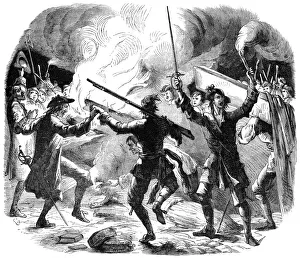 Rioter Prints: Sacheverel rioters destroying the furniture of the chapel near Lincolns Inn