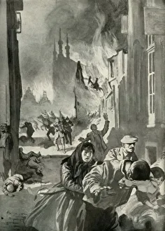 The Sack of Louvain, (1919). Creator: Unknown