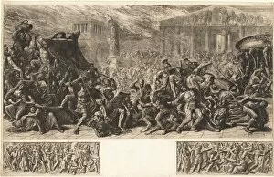 Pillaging Gallery: The Sack of the Temple at Jerusalem, c. 1838. Creator: Luigi Ademollo