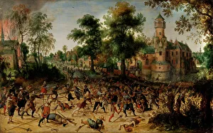 Sack of a Town, 1600s. Creator: Vrancx, Sebastiaen (1574-1647)