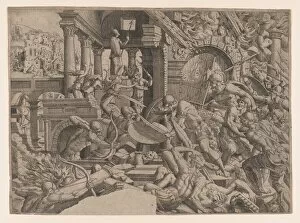 Trojan Wars Gallery: The Sack of Troy, 1535-55. Creator: Jean Mignon