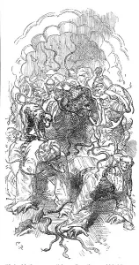 Sacks of feathers were emptied upon them, then a sackful of live rats... 1871. Creator: Unknown