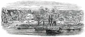 Gold Rush Prints: Sacramento - General View, 1850. Creator: Unknown