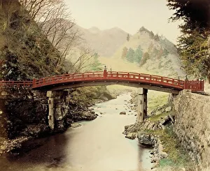 Albumen Print Hand Colored Prints: Sacred Bridge, 1865. Creator: Unknown