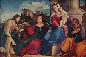 Palma Il Vecchio Prints: Sacred Conversation, c1525. Artist: Jacopo Palma il Vecchio