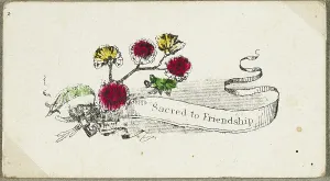Valentines Card Prints: Sacred to Friendship (valentine), c.1830. Creator: Unknown