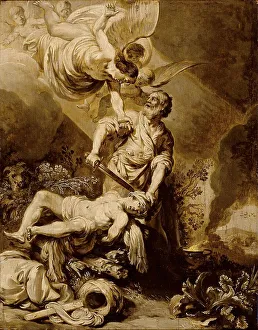Test Prints: The Sacrifice of Abraham, c.1612. Creator: Pieter Lastman