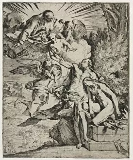 The Sacrifice of Abraham, ca. 1645-50. Creator: Pietro Testa (Italian, 1612-1650)