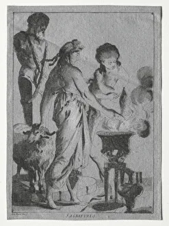 Giovanni David Prints: Sacrifice, c. 1775-1776. Creator: Giovanni David (Italian, 1743-1790)