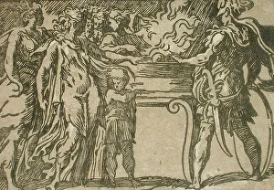 Andrea Andriano Prints: The Sacrifice, c1530s/1540s. Creators: Antonio da Trento