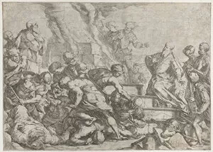 Elia Gallery: The sacrifice of Elijah, ca. 1653. Creator: Luca Giordano